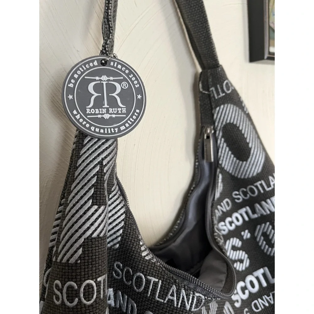 Robin Ruth Julia Cotton Slouched Hobo Shoulder Tote Bag Scotland